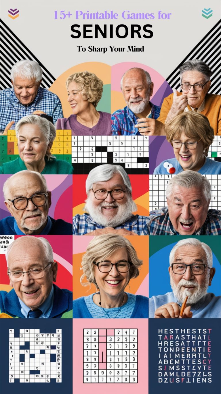 19+ Brain Games for Seniors Printable for 2025 – Fizzy Flare